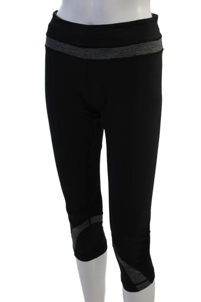 Lululemon Women Black Capri Leggings Nylon Blend Size 12