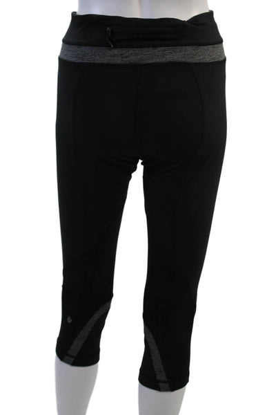 Lululemon Women Black Capri Leggings Nylon Blend Size 12