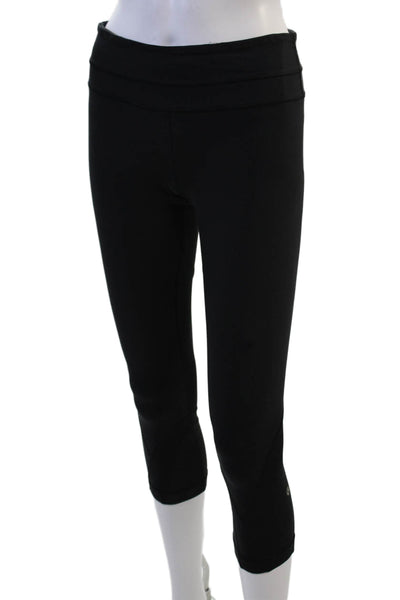 Lululemon Women Capri Leggings Black Nylon Blend Size 6