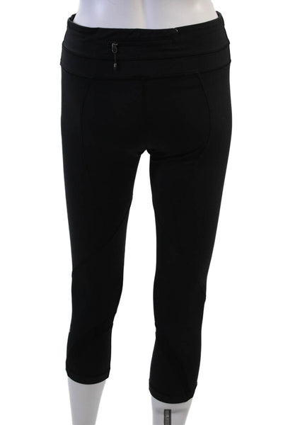 Lululemon Women Capri Leggings Black Nylon Blend Size 6