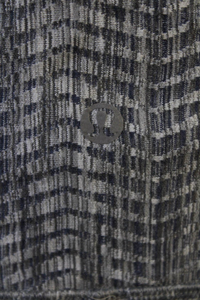 Lululemon Womens Dark Gray Herringbone Capri Leggings Nylon Blend Size 12