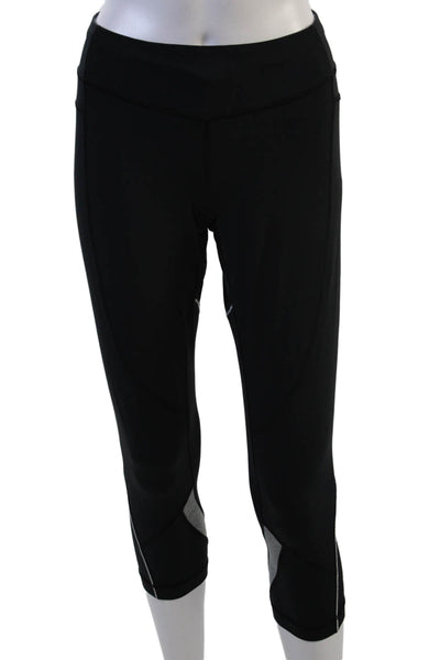 Lululemon Womens Black Capri Leggings Nylon Blend Size 12