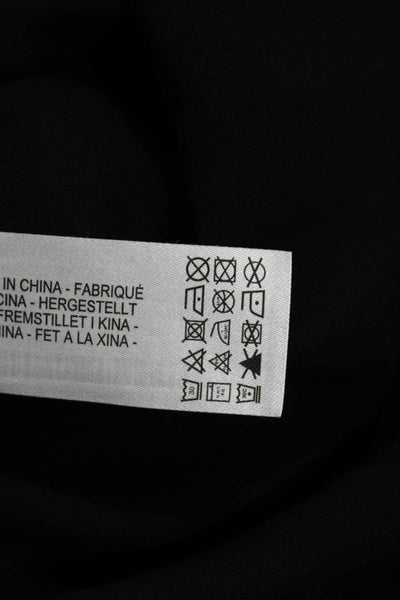 Zara Women Shift Dress Black Short Sleeve Crew Neck Button Size XL
