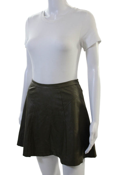 Jealous Tomato Womens A-Line Skater Mini Skirt Dark Gray Polyurethane Size S