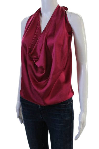 Decker Womens Classic Red Sleeveless Blouse 100% Polyester Size S