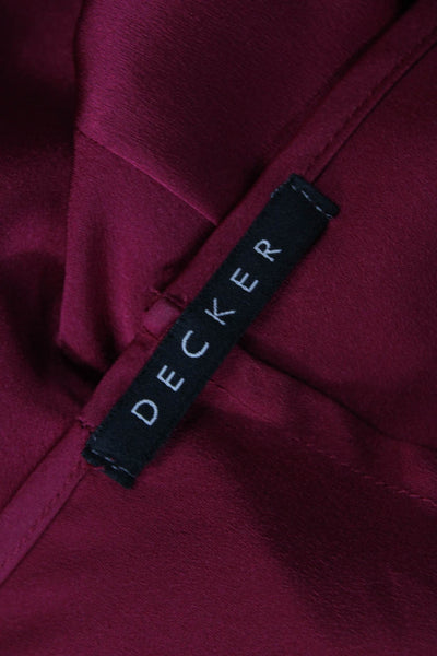 Decker Womens Classic Red Sleeveless Blouse 100% Polyester Size S