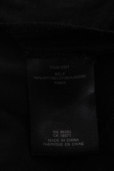 Tibi Womens Sleeveless Basic Black Cotton Top Size 2