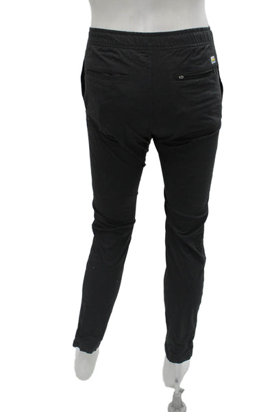 Vuori Men Jogger Pants Black Drawstring Organic Cotton Stretch Size XS