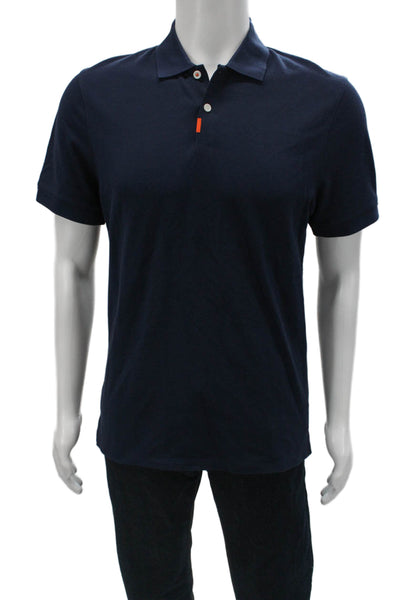 Nike Mens Short Sleeves Polo Shirt Navy Blue Cotton Size Small