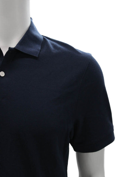 Nike Mens Short Sleeves Polo Shirt Navy Blue Cotton Size Small