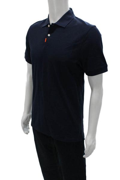 Nike Mens Short Sleeves Polo Shirt Navy Blue Cotton Size Small