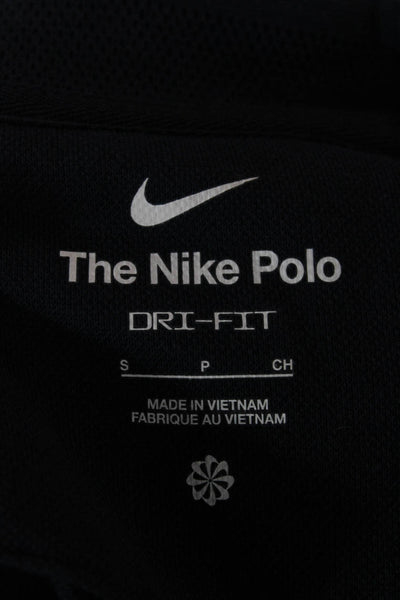 Nike Mens Short Sleeves Polo Shirt Navy Blue Cotton Size Small