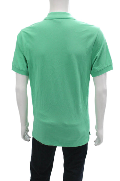 Nike Mens Short Sleeves Polo Shirt Green Cotton Size Small