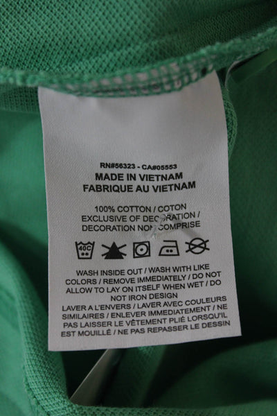 Nike Mens Short Sleeves Polo Shirt Green Cotton Size Small