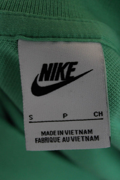 Nike Mens Short Sleeves Polo Shirt Green Cotton Size Small
