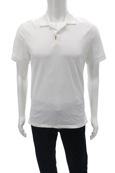 Nike Mens Short Sleeves Polo Shirt White Cotton Size Small