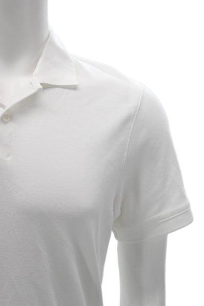 Nike Mens Short Sleeves Polo Shirt White Cotton Size Small