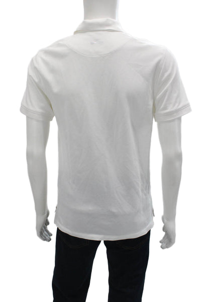 Nike Mens Short Sleeves Polo Shirt White Cotton Size Small