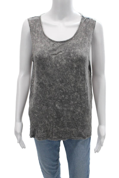 Vintage Havana Women Sleeveless Tank Dark Gray Rayon Spandex Grunge Size M