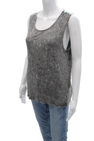 Vintage Havana Women Sleeveless Tank Dark Gray Rayon Spandex Grunge Size M