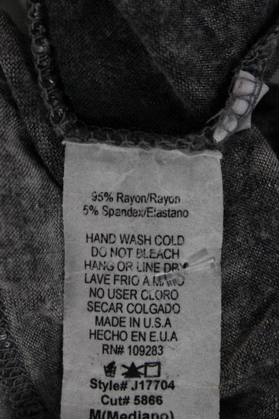 Vintage Havana Women Sleeveless Tank Dark Gray Rayon Spandex Grunge Size M