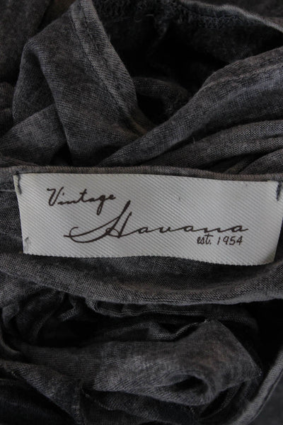 Vintage Havana Women Sleeveless Tank Dark Gray Rayon Spandex Grunge Size M