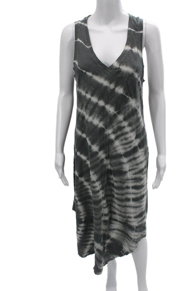 Z Supply Women Tank Dress Dark Gray Lyocell Sleeveless Boho Full Length Size M