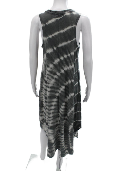 Z Supply Women Tank Dress Dark Gray Lyocell Sleeveless Boho Full Length Size M