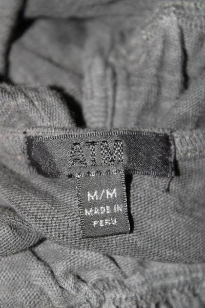 ATM Women Dark Gray Cotton V-Neck Tank Sundress Mini Size M