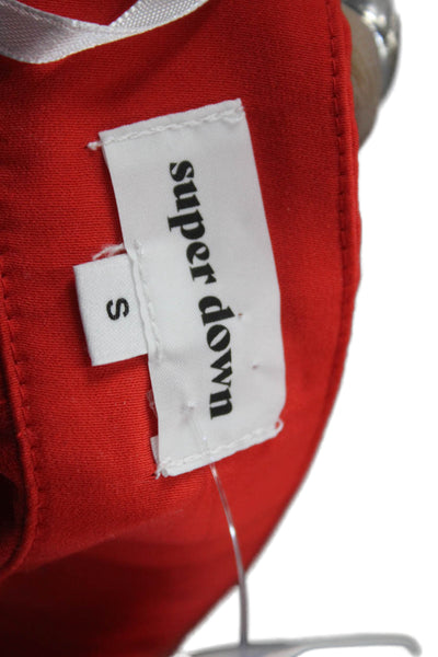 Superdown Women Red Mini Wrap Skirt Polyester Solid Size S