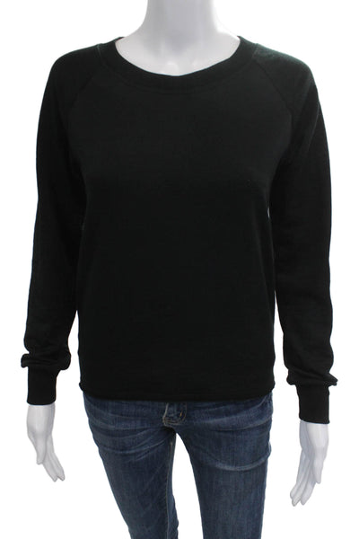 Alternative Womens Pullover Sweatshirt Black Long Sleeve Size XS