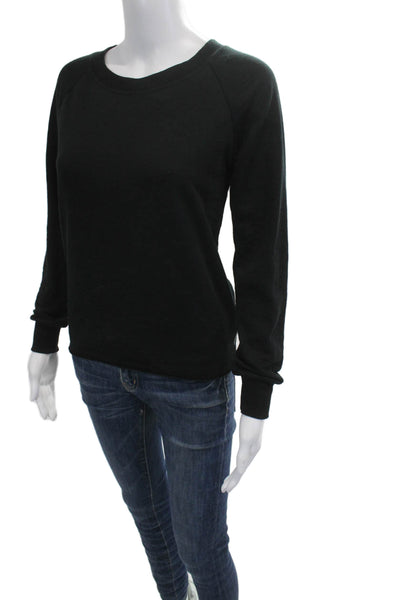 Alternative Womens Pullover Sweatshirt Black Long Sleeve Size XS