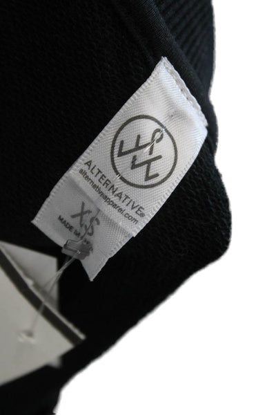 Alternative Womens Pullover Sweatshirt Black Long Sleeve Size XS