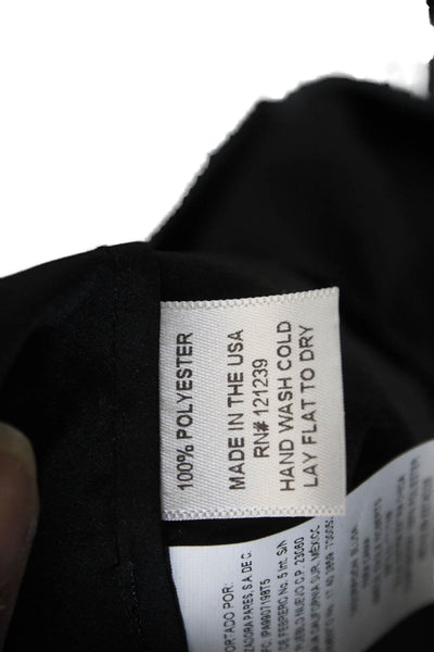 Engle Roberts Women Black Mock Neck Sleeveless Button Up Blouse Size 2XS