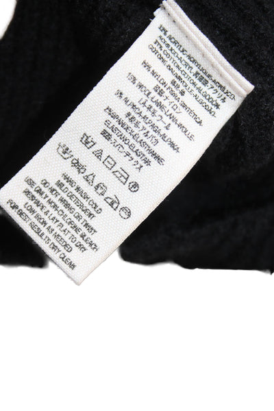 Free People Unisex Bohemian Sleeveless V-Neck Sweater Vest Black Size XS