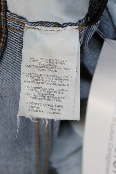 Madewell Women Ankle Skinny Jeans Dark Blue Mid Rise Button Size 26