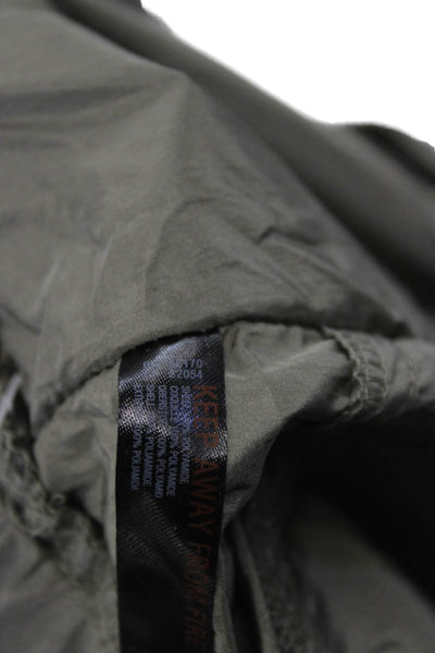 FP Movement Women Cropped Windbreaker Pants Army Green 100% Polyamide Size L