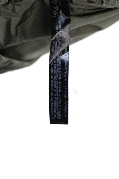 FP Movement Women Cropped Windbreaker Pants Army Green 100% Polyamide Size L