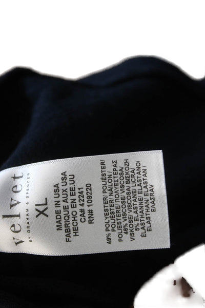 Velvet Unisex Dark Blue Pullover Sweater Crew Neck Long Sleeve Size XL