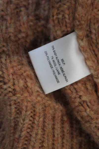 The Westside Unisex Brown Herringbone Pullover Sweater Longsleeve Size L