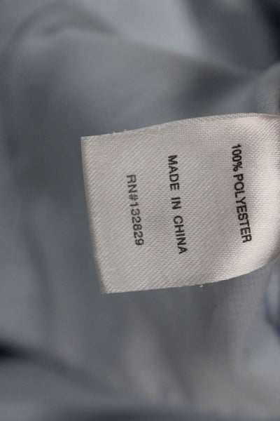 Superdown Women Cropped Blouse Light Blue Long Sleeve Polyester Size S