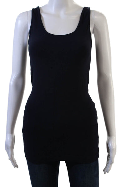 Tees by Tina Women Black Sleeveless Tank Nylon Spandex Size One Size