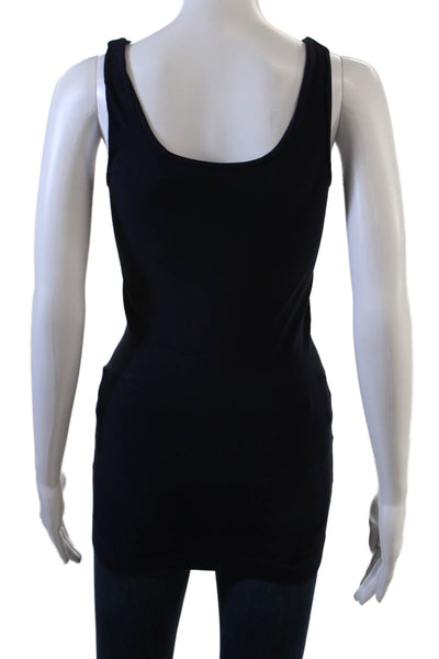 Tees by Tina Women Black Sleeveless Tank Nylon Spandex Size One Size