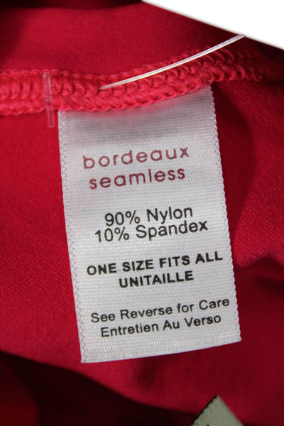 Bordeaux Womens Red Tank Nylon Spandex Sleeveless Size One Size