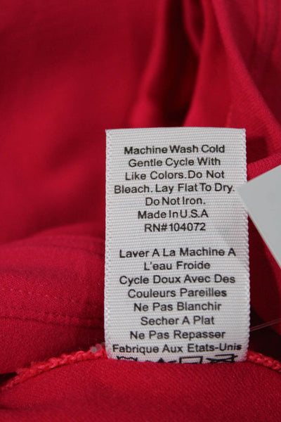 Bordeaux Womens Red Tank Nylon Spandex Sleeveless Size One Size