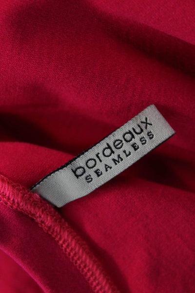 Bordeaux Womens Red Tank Nylon Spandex Sleeveless Size One Size