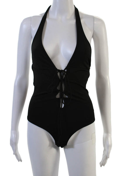 Dance & Marvel Womens One Piece Jumpsuit V-Neck Sleeveless Black Size S