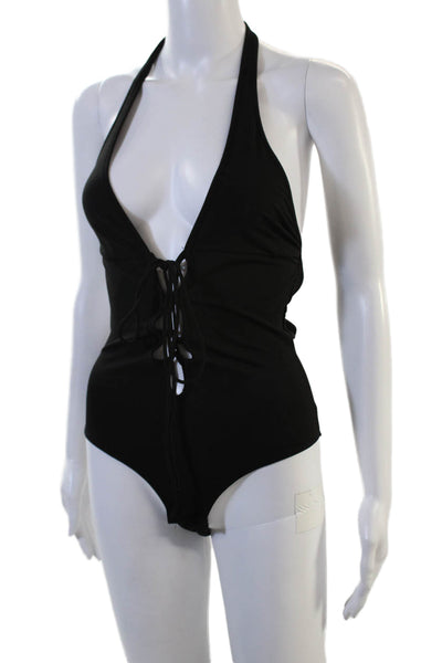 Dance & Marvel Womens One Piece Jumpsuit V-Neck Sleeveless Black Size S