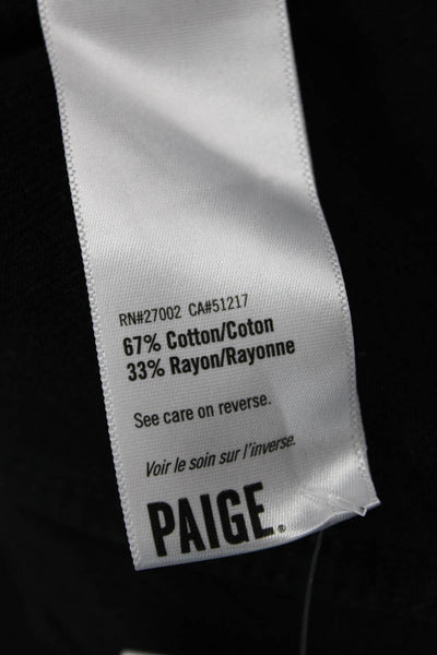 Paige Womens Black Button Front Long Sleeve Grunge Jacket Cotton Rayon Size XS