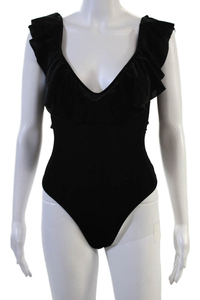 Blue Life Womens Black V-Neck Sleeveless One Piece Romper Size XS
